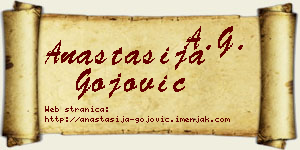 Anastasija Gojović vizit kartica